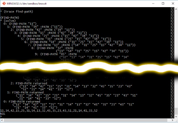 Trace output