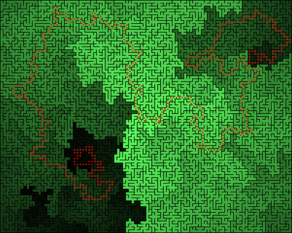 Colorized maze